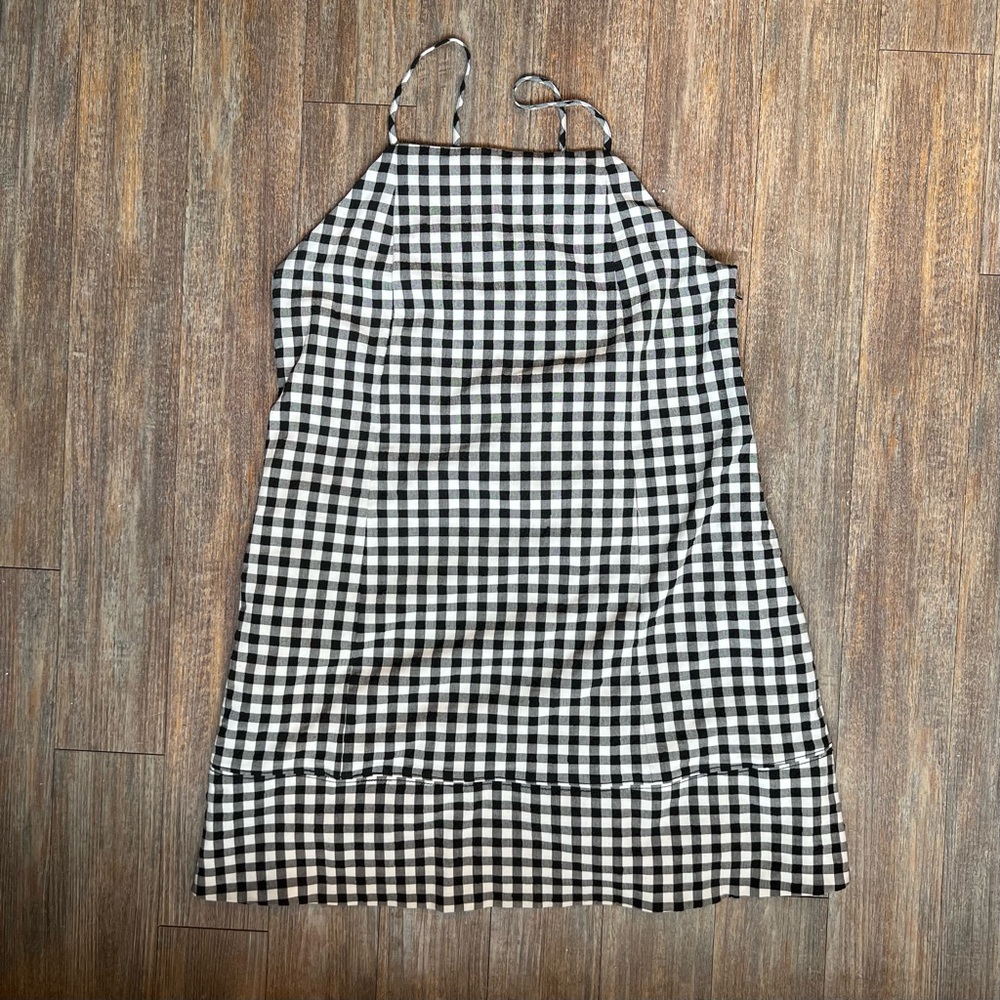 Anthropologie Apron-Style Mini Dress Gingham Size Small